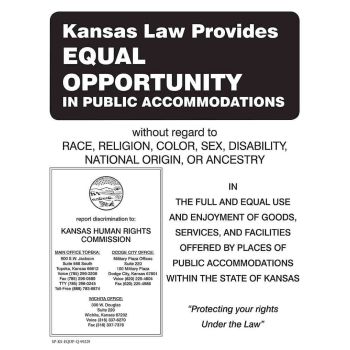 Kansas Equal Opportunity in Public Accommodations Poster