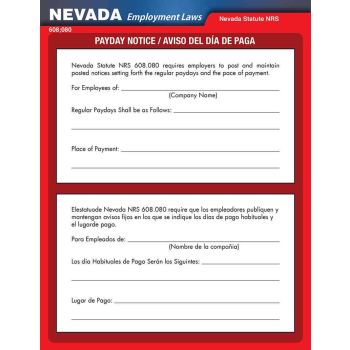 Nevada Payday Notice